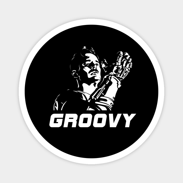 Army Of Darkness Groovy Ash Williams Bruce Campbell Magnet by stayfrostybro